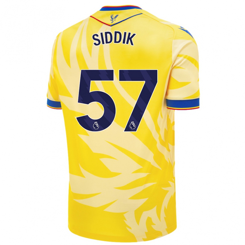 Kids Football Cardo Siddik #57 Yellow Away Jersey 2024/25 T-Shirt Nz