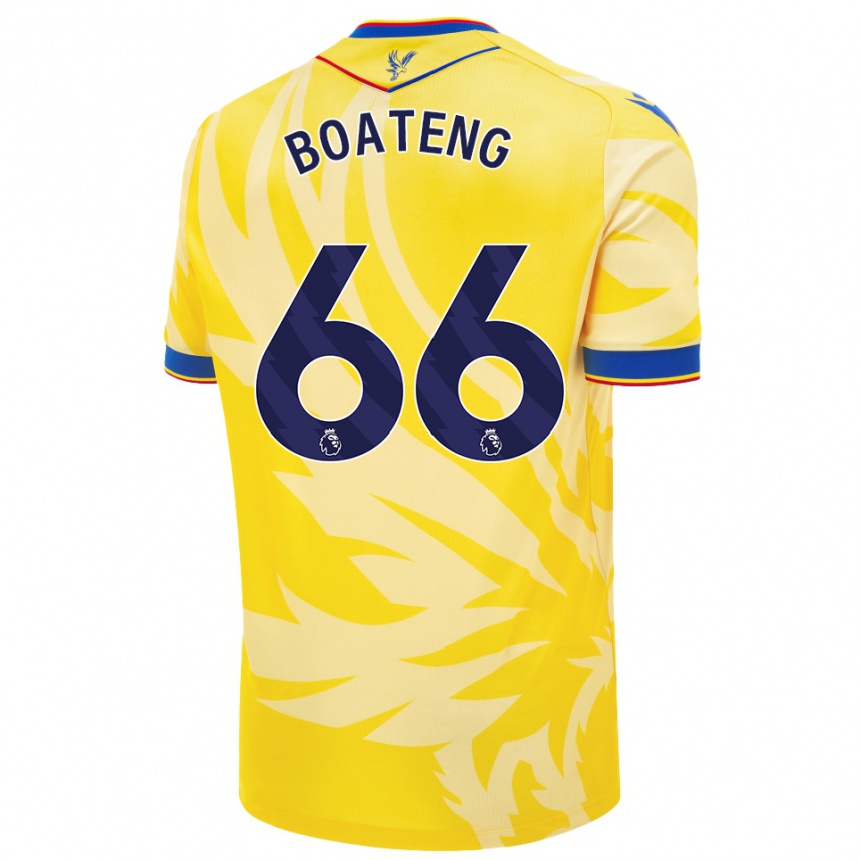 Kids Football David Boateng #66 Yellow Away Jersey 2024/25 T-Shirt Nz