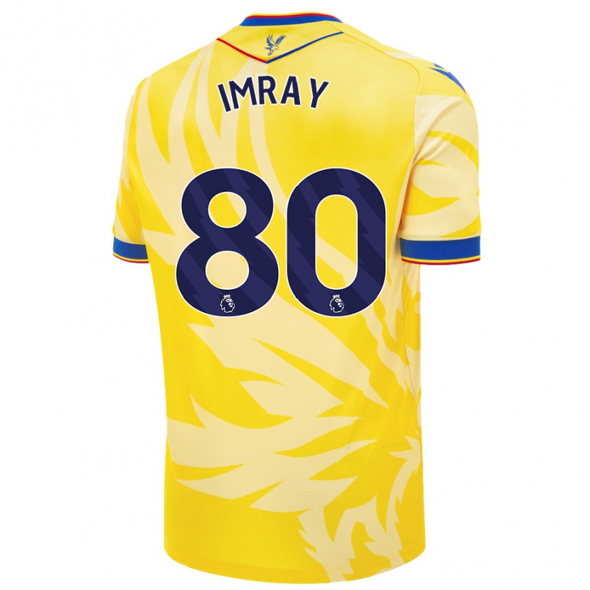 Kids Football Danny Imray #80 Yellow Away Jersey 2024/25 T-Shirt Nz