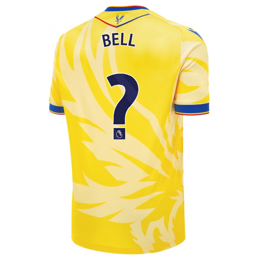 Kids Football Freddie Bell #0 Yellow Away Jersey 2024/25 T-Shirt Nz