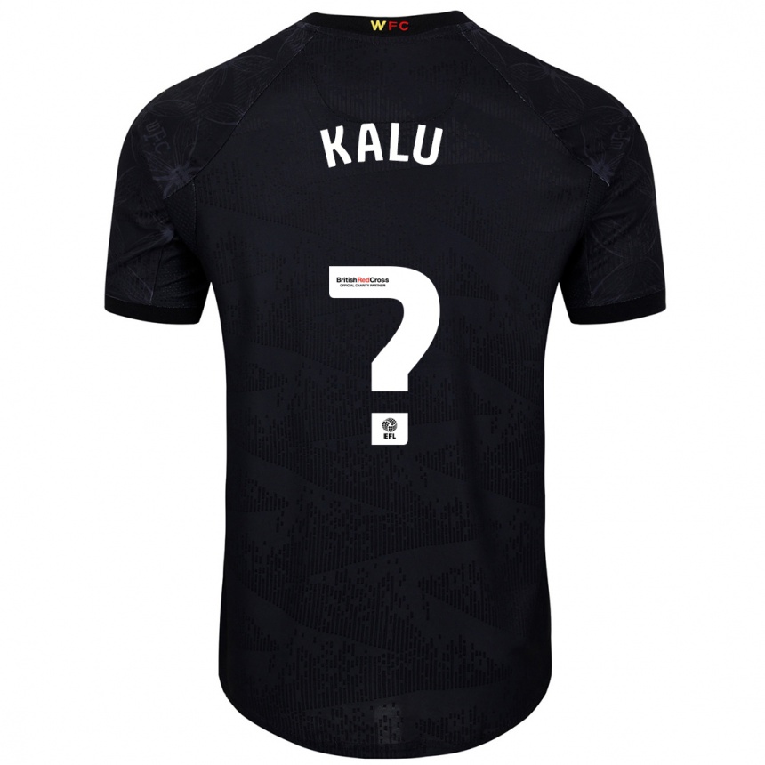 Kids Football Samuel Kalu #0 Black White Away Jersey 2024/25 T-Shirt Nz