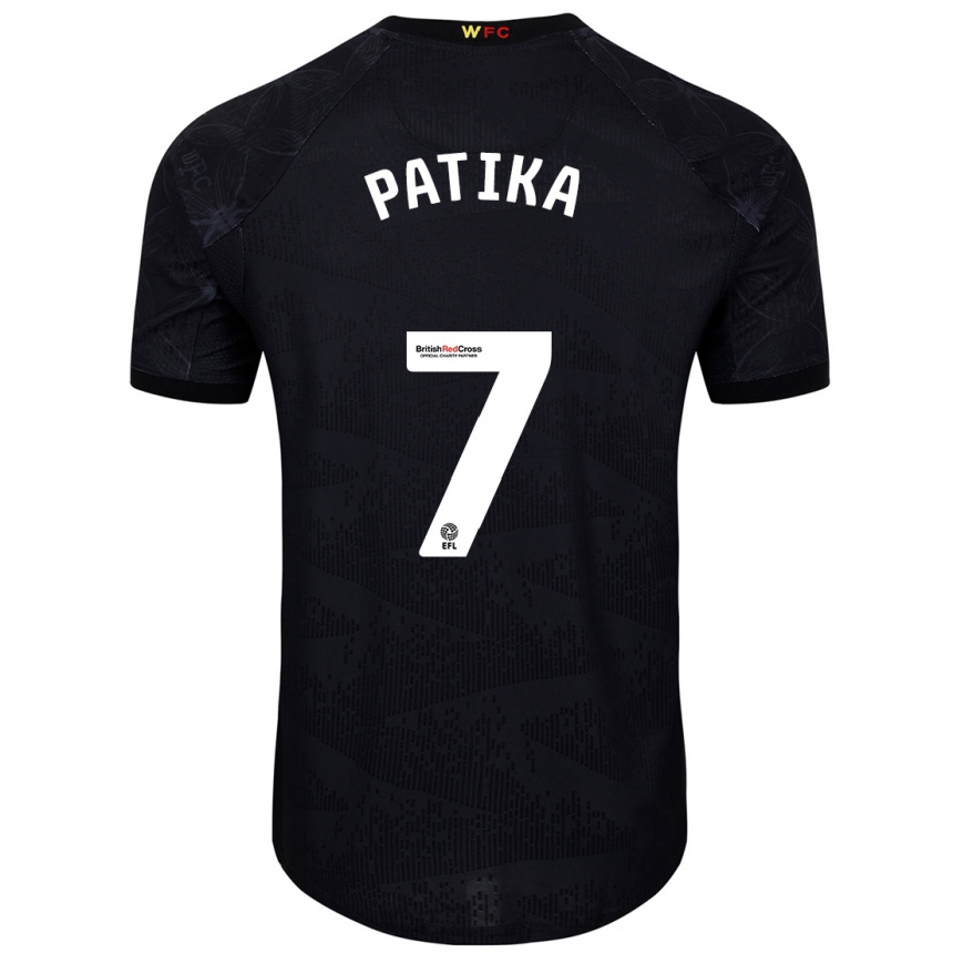 Kids Football Glebs Patika #7 Black White Away Jersey 2024/25 T-Shirt Nz