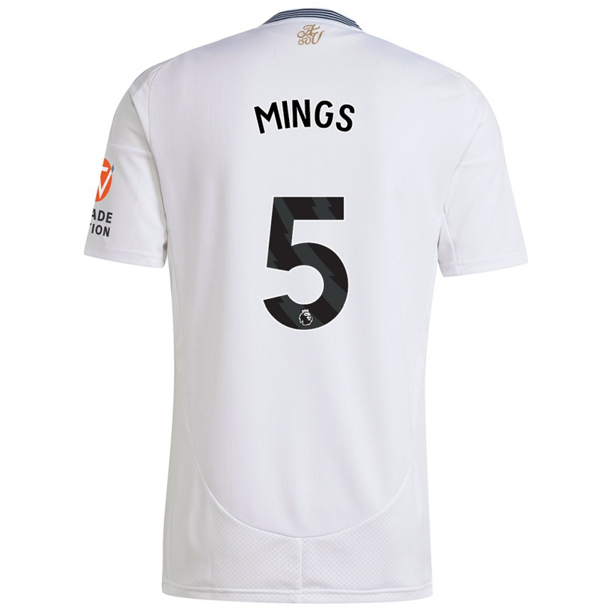 Kids Football Tyrone Mings #5 White Away Jersey 2024/25 T-Shirt Nz