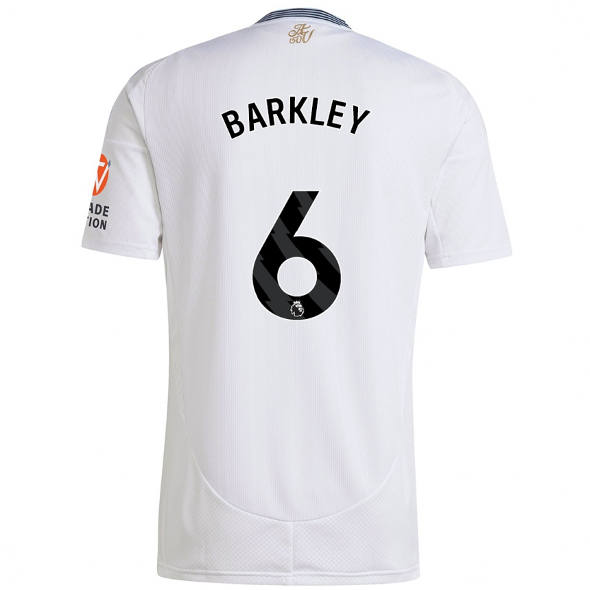 Kids Football Ross Barkley #6 White Away Jersey 2024/25 T-Shirt Nz