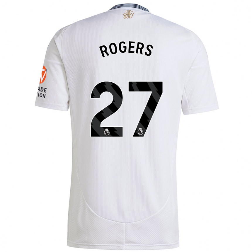 Kids Football Morgan Rogers #27 White Away Jersey 2024/25 T-Shirt Nz