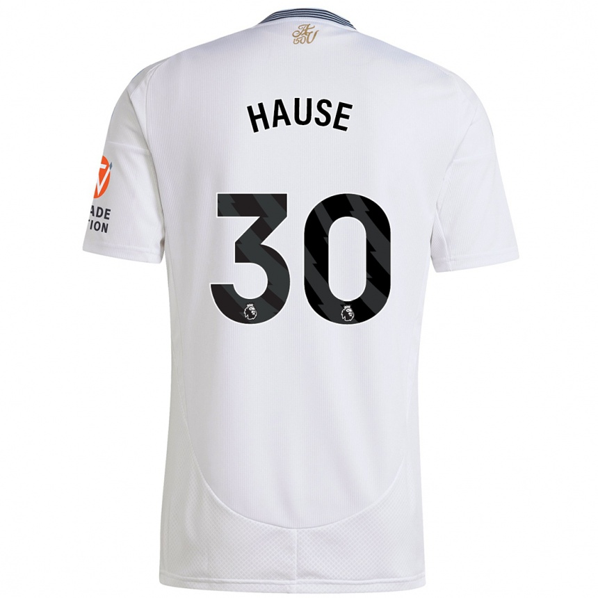 Kids Football Kortney Hause #30 White Away Jersey 2024/25 T-Shirt Nz