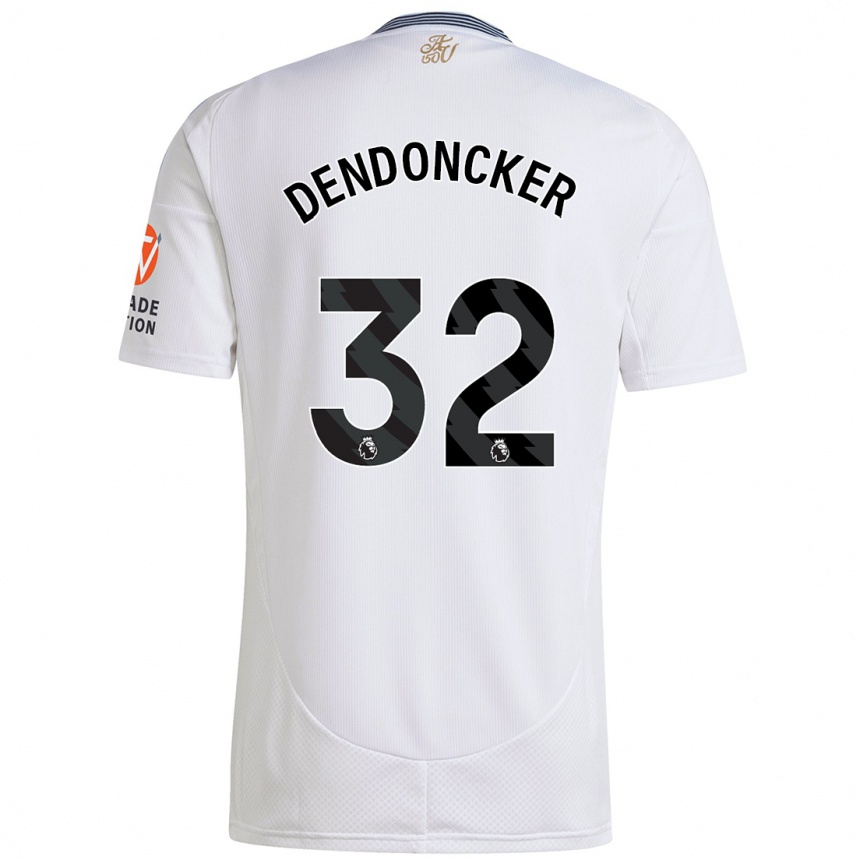 Kids Football Leander Dendoncker #32 White Away Jersey 2024/25 T-Shirt Nz