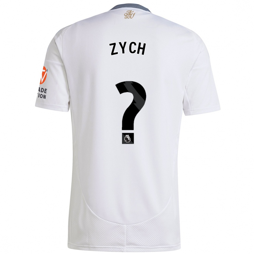 Kids Football Oliwier Zych #0 White Away Jersey 2024/25 T-Shirt Nz