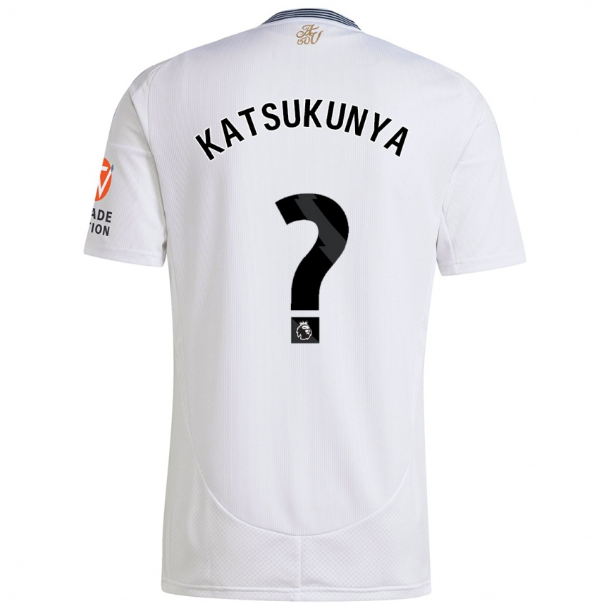 Kids Football Thierry Katsukunya #0 White Away Jersey 2024/25 T-Shirt Nz