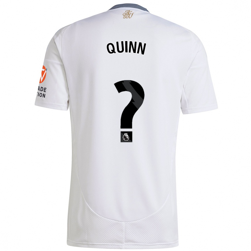 Kids Football Keilan Quinn #0 White Away Jersey 2024/25 T-Shirt Nz