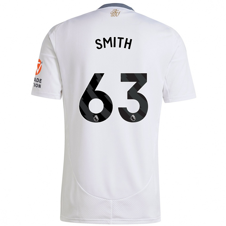 Kids Football Kerr Smith #63 White Away Jersey 2024/25 T-Shirt Nz