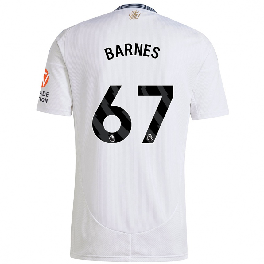 Kids Football Mikell Barnes #67 White Away Jersey 2024/25 T-Shirt Nz