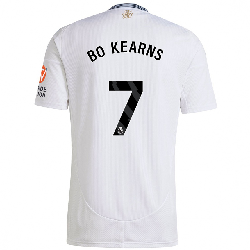 Kids Football Missy Bo Kearns #7 White Away Jersey 2024/25 T-Shirt Nz