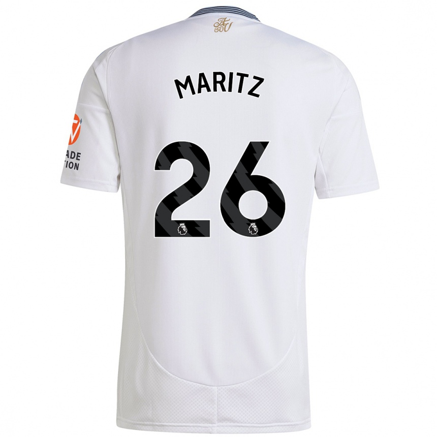 Kids Football Noelle Maritz #26 White Away Jersey 2024/25 T-Shirt Nz