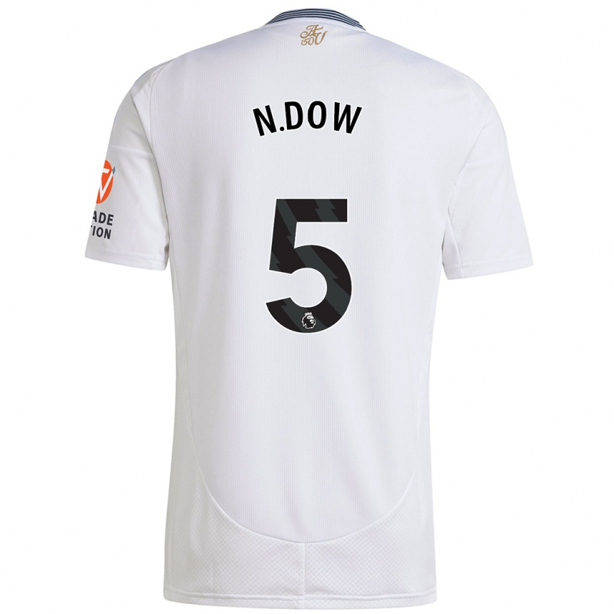 Kids Football Elisha N'dow #5 White Away Jersey 2024/25 T-Shirt Nz