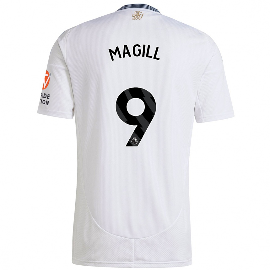 Kids Football Simone Magill #9 White Away Jersey 2024/25 T-Shirt Nz