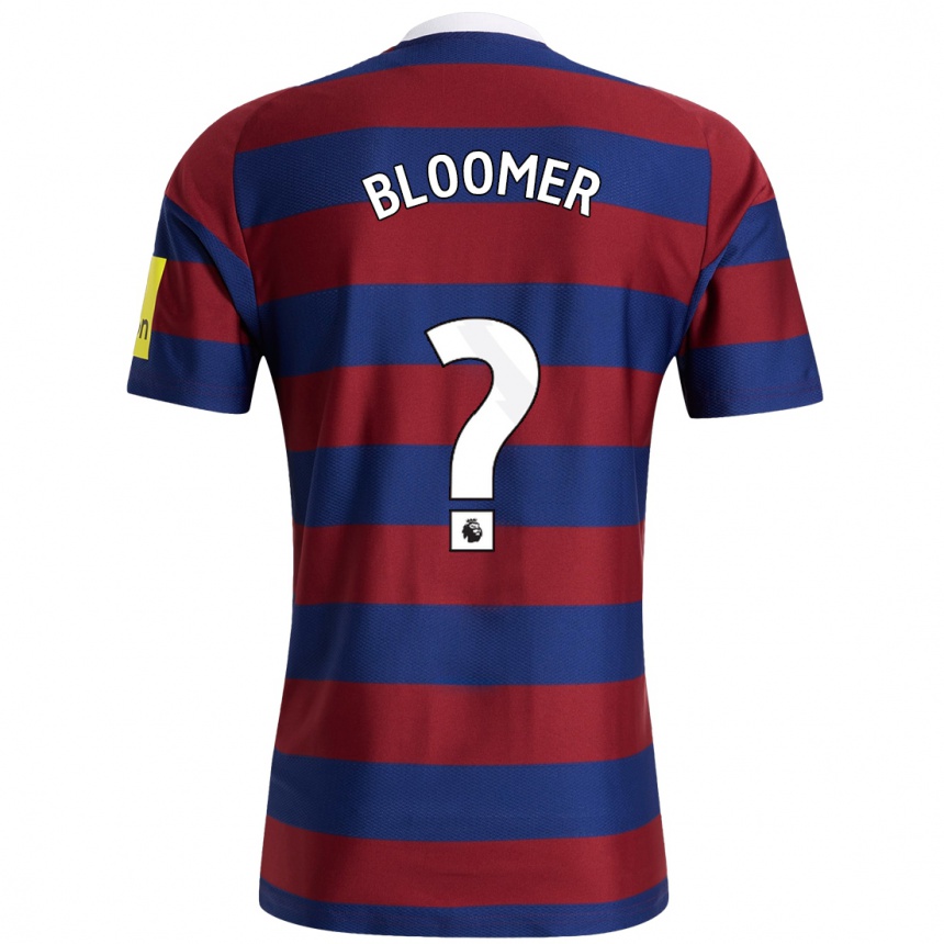 Kids Football Guy Bloomer #0 Burgundy Navy Blue Away Jersey 2024/25 T-Shirt Nz