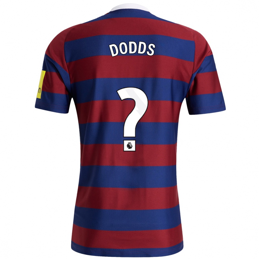 Kids Football Archie Dodds #0 Burgundy Navy Blue Away Jersey 2024/25 T-Shirt Nz