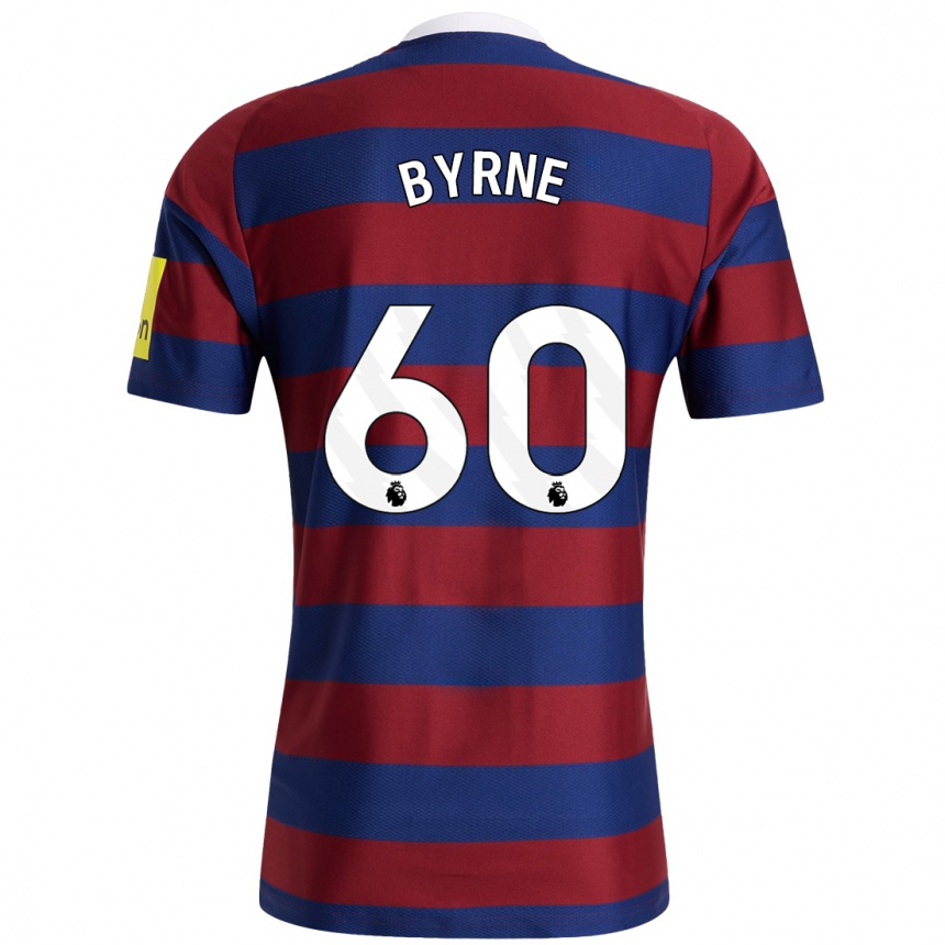 Kids Football Reece Byrne #60 Burgundy Navy Blue Away Jersey 2024/25 T-Shirt Nz