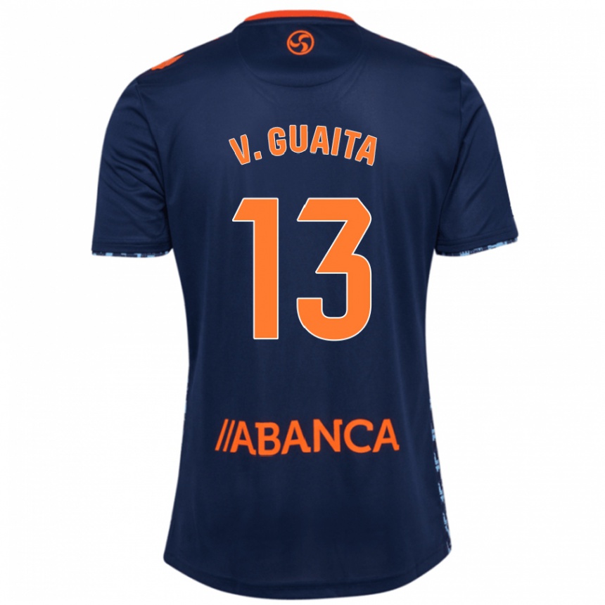 Kids Football Vicente Guaita #13 Navy Blue Away Jersey 2024/25 T-Shirt Nz