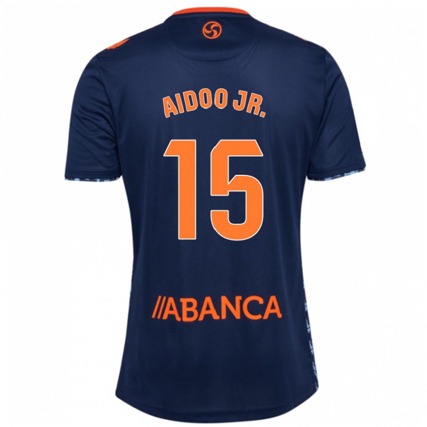 Kids Football Joseph Aidoo #15 Navy Blue Away Jersey 2024/25 T-Shirt Nz