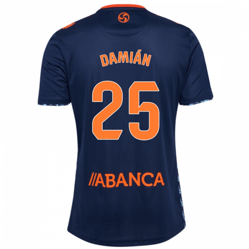 Kids Football Damián Rodríguez #25 Navy Blue Away Jersey 2024/25 T-Shirt Nz