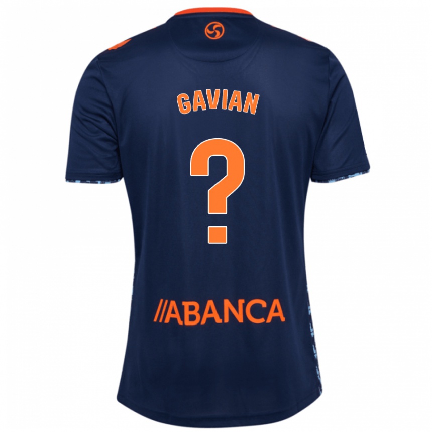 Kids Football Pablo Gavian #0 Navy Blue Away Jersey 2024/25 T-Shirt Nz