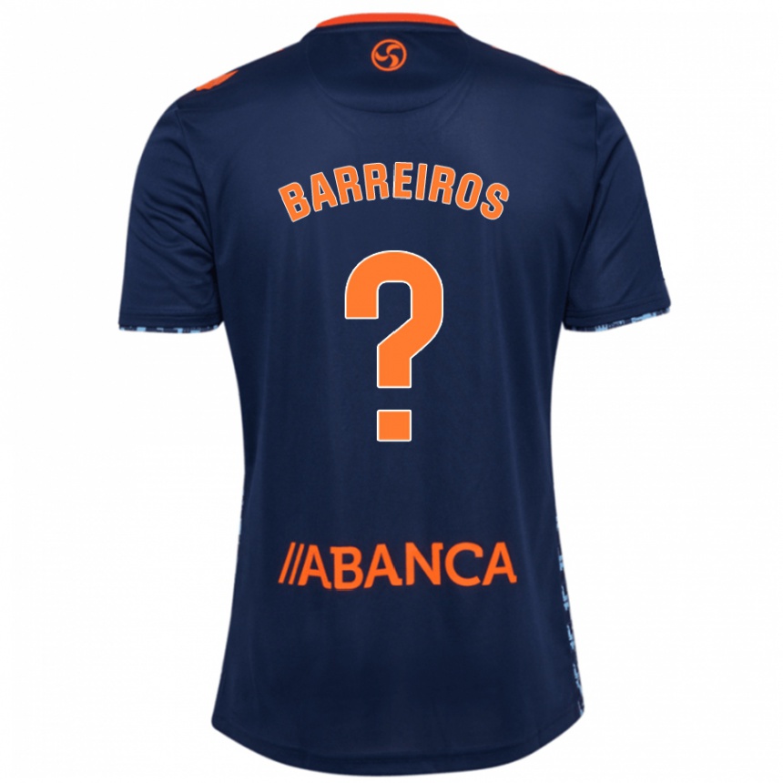 Kids Football Iago Barreiros #0 Navy Blue Away Jersey 2024/25 T-Shirt Nz