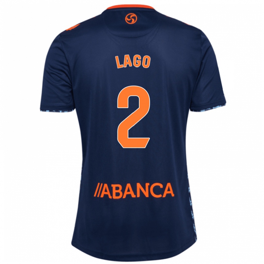 Kids Football Yoel Lago #2 Navy Blue Away Jersey 2024/25 T-Shirt Nz