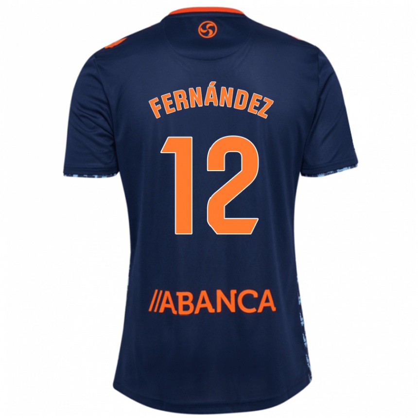 Kids Football Manu Fernández #12 Navy Blue Away Jersey 2024/25 T-Shirt Nz