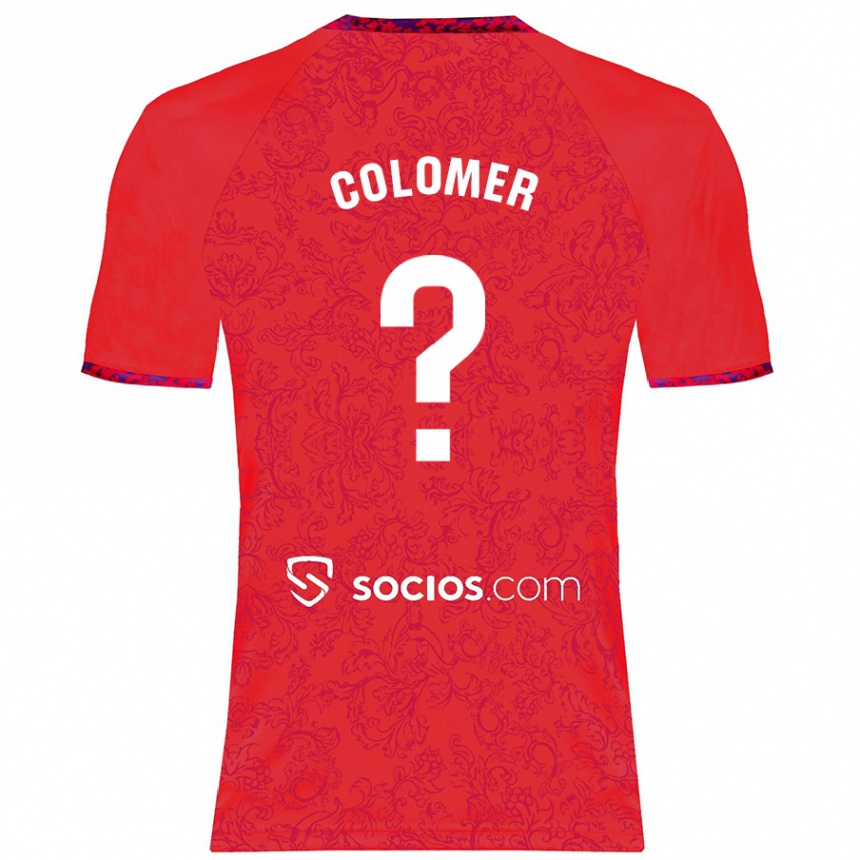 Kids Football Carlos Colomer #0 Red Away Jersey 2024/25 T-Shirt Nz