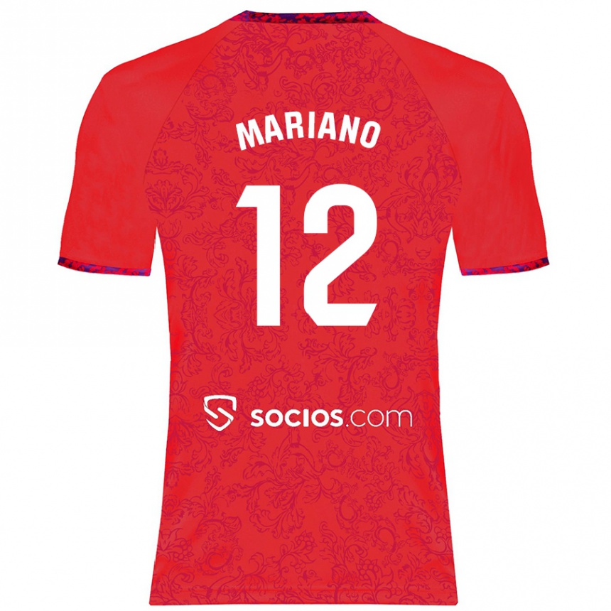 Kids Football Mariano Diaz #12 Red Away Jersey 2024/25 T-Shirt Nz