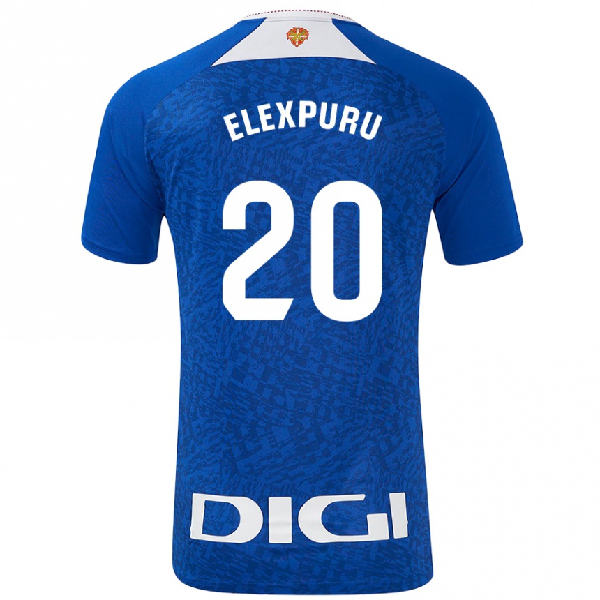 Kids Football Ane Elexpuru Añorga #20 Royal Blue Away Jersey 2024/25 T-Shirt Nz