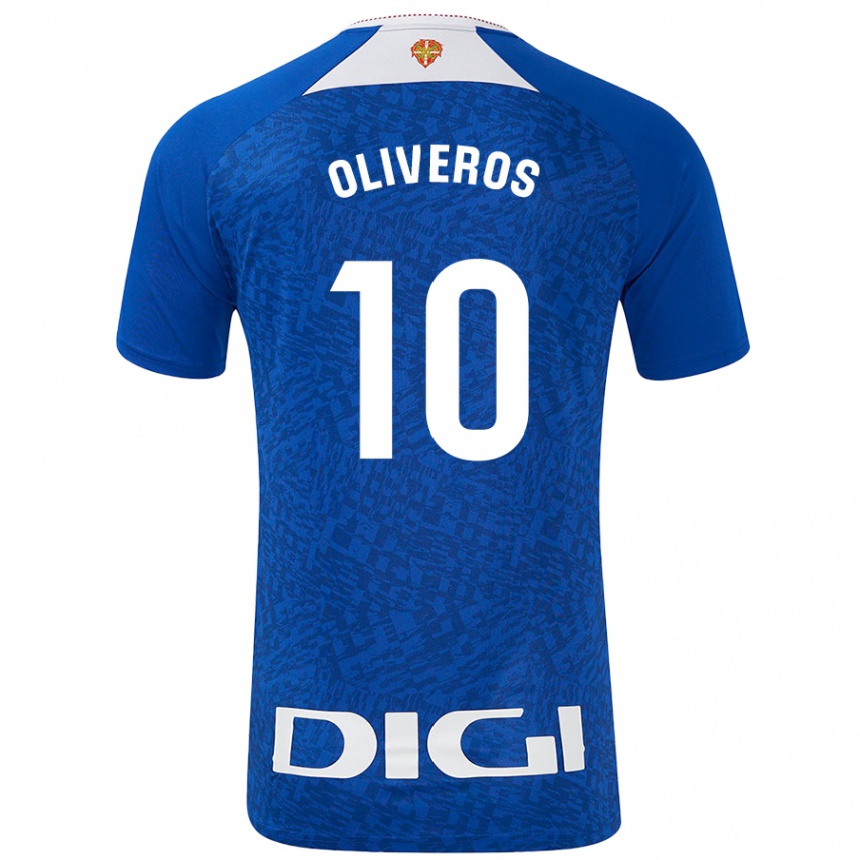 Kids Football Aimar Oliveros #10 Royal Blue Away Jersey 2024/25 T-Shirt Nz