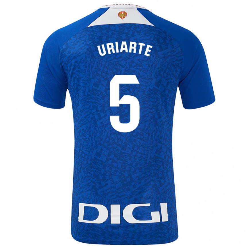 Kids Football Naroa Uriarte Urazurrutia #5 Royal Blue Away Jersey 2024/25 T-Shirt Nz