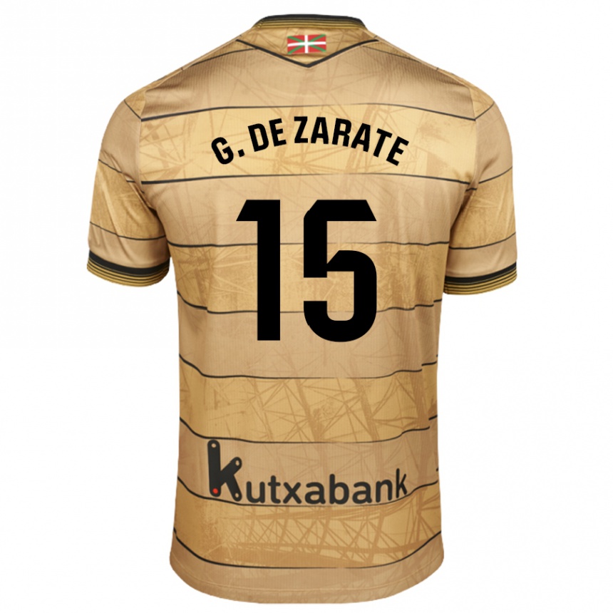 Kids Football Urko González De Zarate #15 Brown Away Jersey 2024/25 T-Shirt Nz