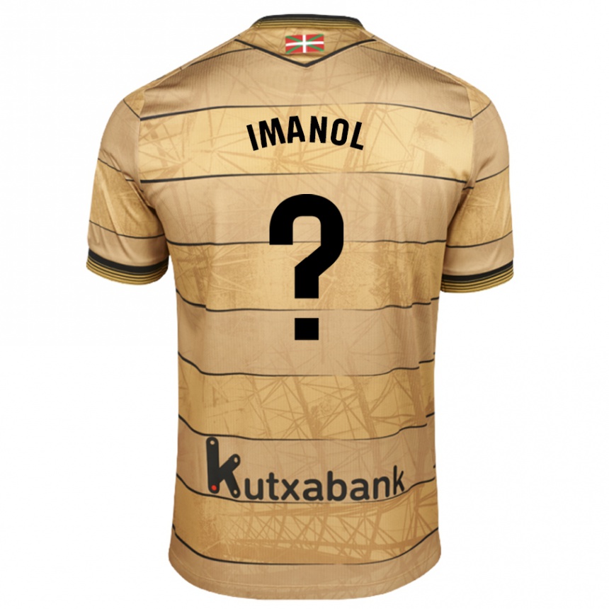 Kids Football Imanol #0 Brown Away Jersey 2024/25 T-Shirt Nz