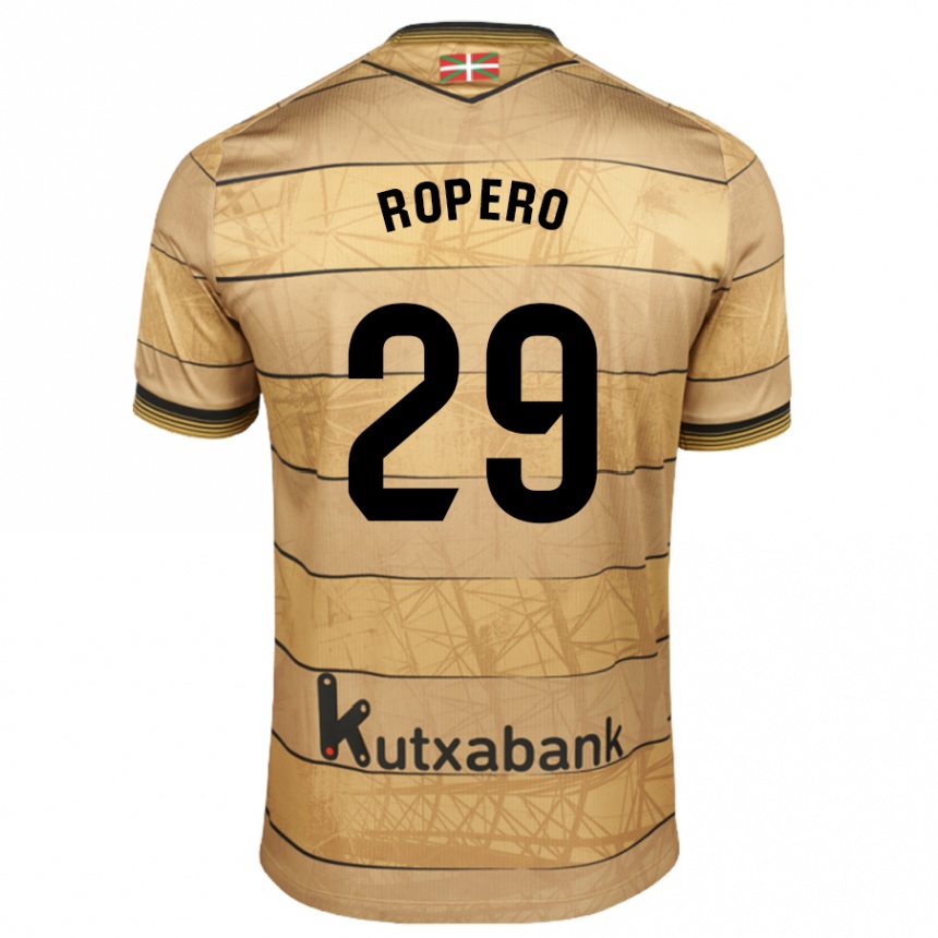 Kids Football Iker Ropero #29 Brown Away Jersey 2024/25 T-Shirt Nz