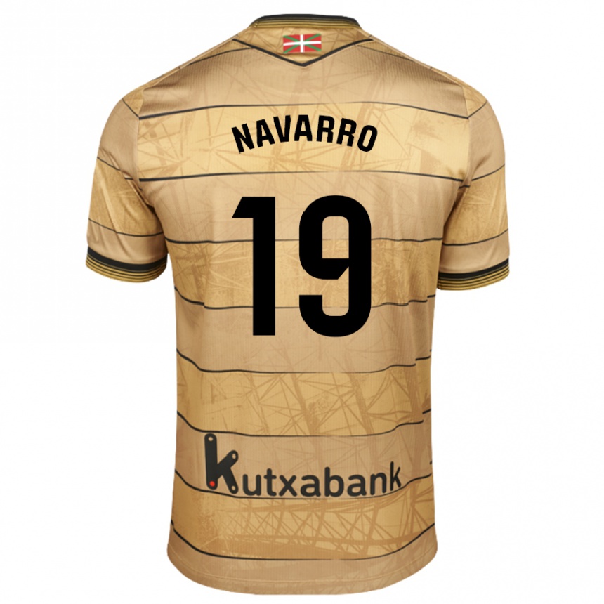 Kids Football Lorena Navarro #19 Brown Away Jersey 2024/25 T-Shirt Nz