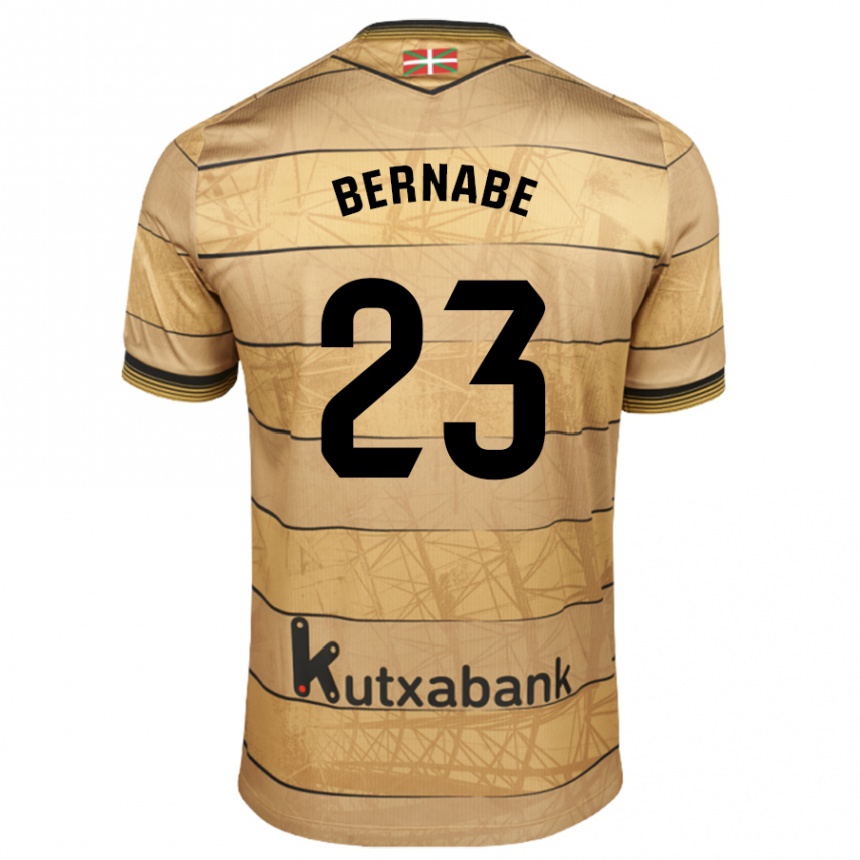 Kids Football Alejandra Bernabé De Santiago #23 Brown Away Jersey 2024/25 T-Shirt Nz