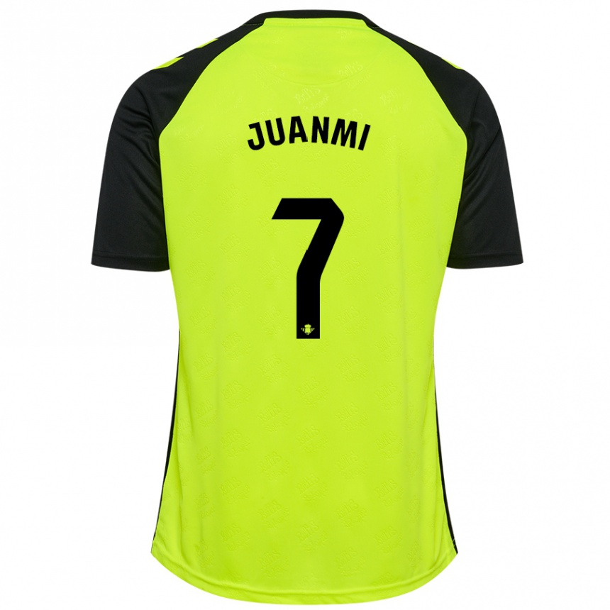 Kids Football Juanmi #7 Fluorescent Yellow Black Away Jersey 2024/25 T-Shirt Nz