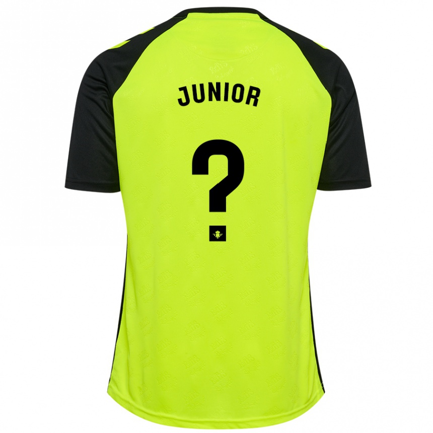 Kids Football Clute Junior #0 Fluorescent Yellow Black Away Jersey 2024/25 T-Shirt Nz