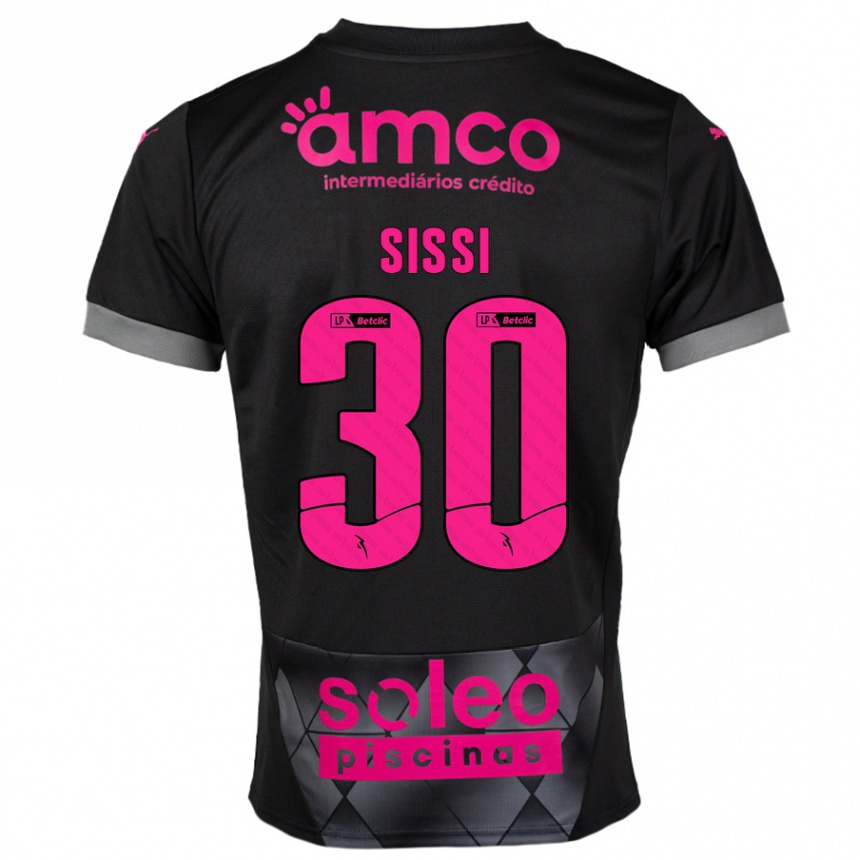 Kids Football Sissi #30 Black Pink Away Jersey 2024/25 T-Shirt Nz