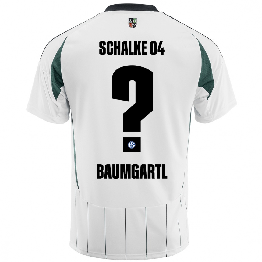 Kids Football Timo Baumgartl #0 White Green Away Jersey 2024/25 T-Shirt Nz