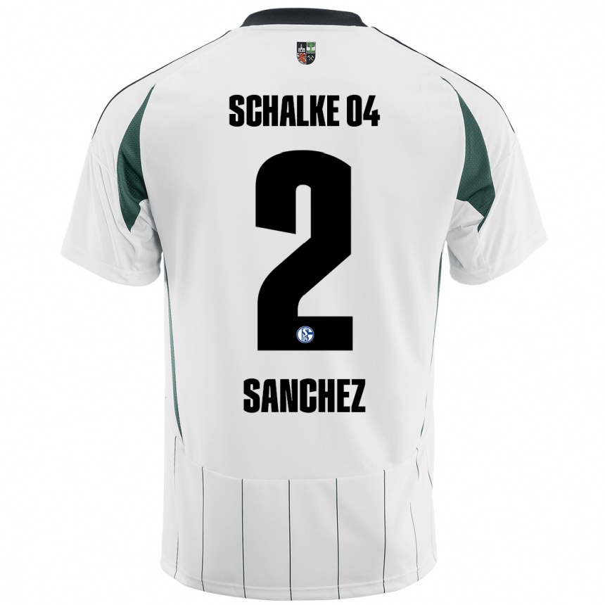 Kids Football Felipe Sánchez #2 White Green Away Jersey 2024/25 T-Shirt Nz