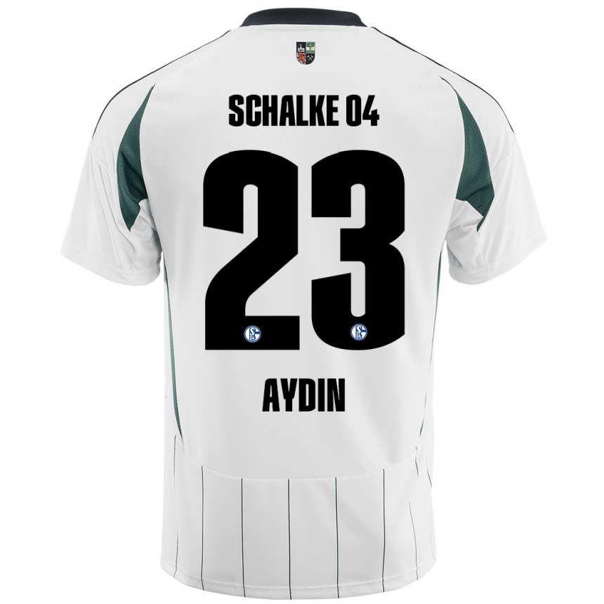 Kids Football Mehmet Aydın #23 White Green Away Jersey 2024/25 T-Shirt Nz