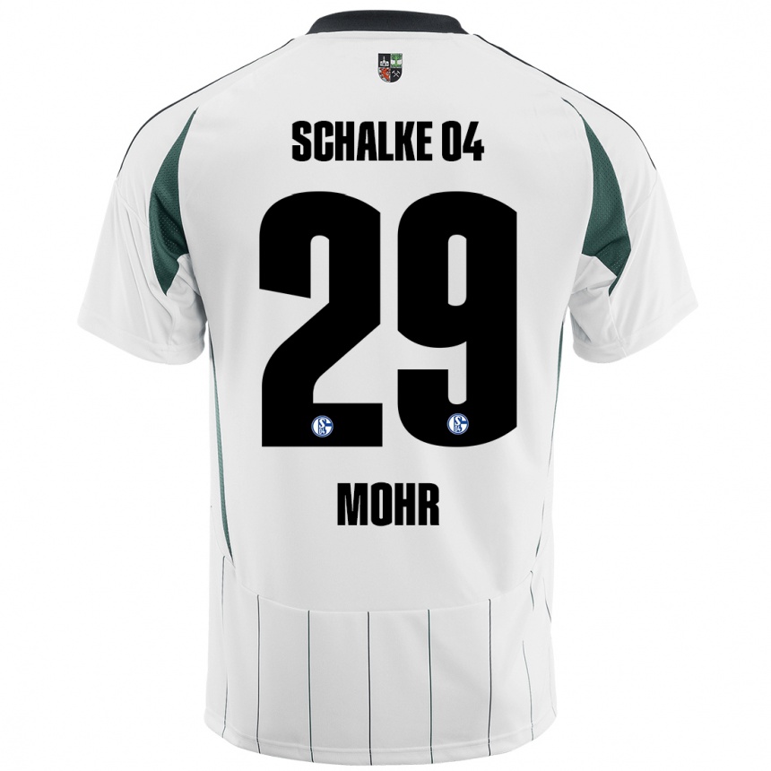 Kids Football Tobias Mohr #29 White Green Away Jersey 2024/25 T-Shirt Nz