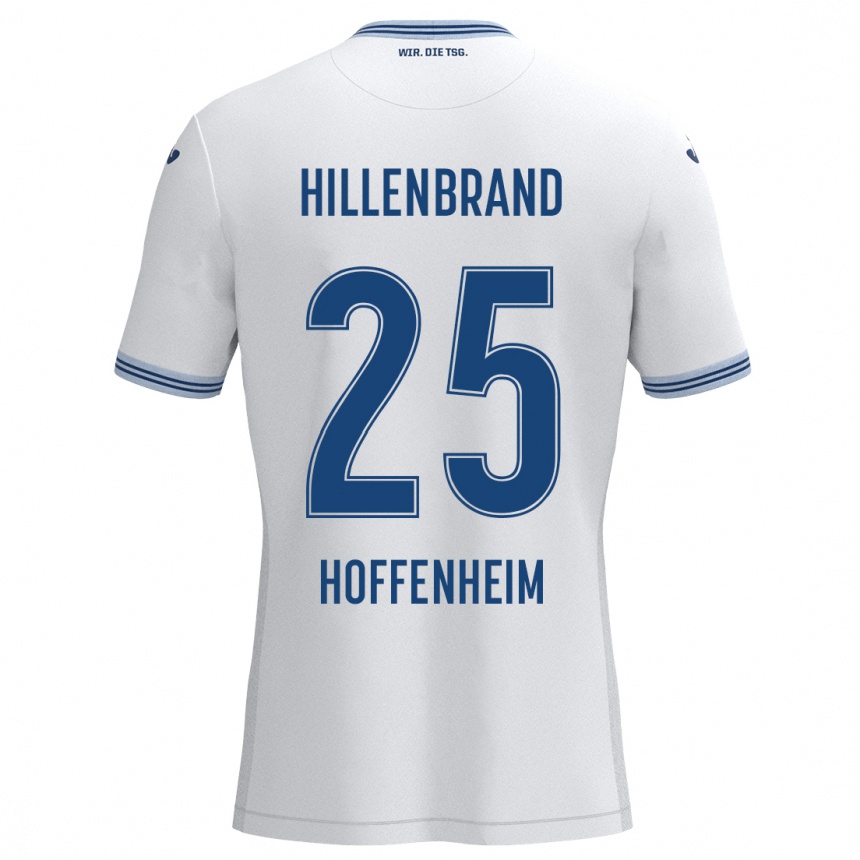 Kids Football Jack Hillenbrand #25 White Blue Away Jersey 2024/25 T-Shirt Nz