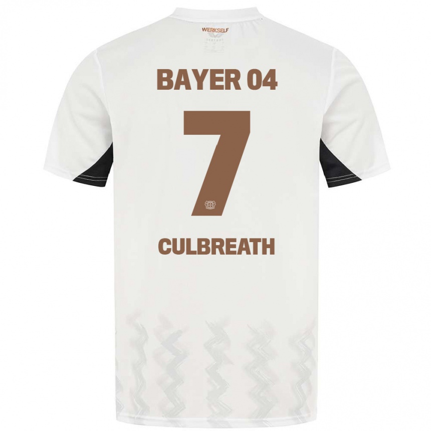 Kids Football Montrell Culbreath #7 White Black Away Jersey 2024/25 T-Shirt Nz