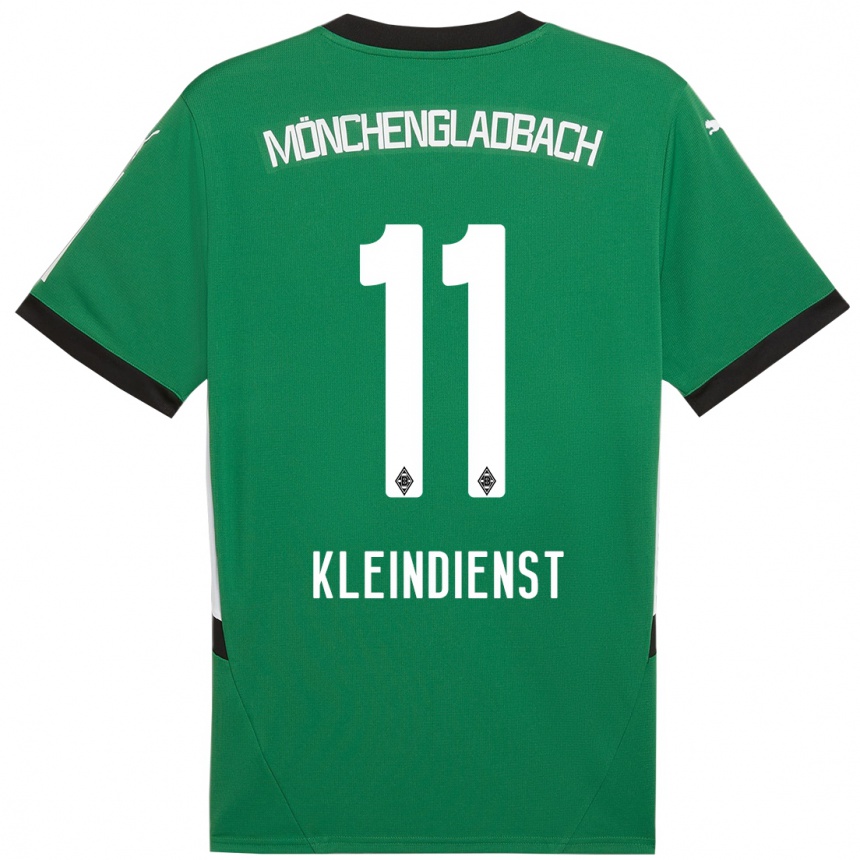 Kids Football Tim Kleindienst #11 Green White Away Jersey 2024/25 T-Shirt Nz